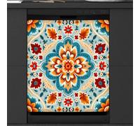 Mexpekil Couvercle magnétique de lave-vaisselle style bohème floral