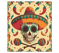 Mexpekil Couvercle magnétique pour lave-vaisselle Motif crâne mort mexicain