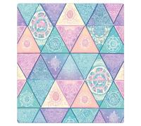 Mexpekil Couvercle magnétique pour lave-vaisselle Motif triangles colorés | Housses décoratives réutilisables pour lave-vaisselle, panneau avant magnétique, autocollant pour appareils de cuisine