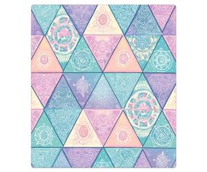 Mexpekil Couvercle magnétique pour lave-vaisselle Motif triangles colorés | Housses décoratives réutilisables pour lave-vaisselle, panneau avant magnétique, autocollant pour appareils de cuisine