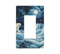 Mexpekil Couverture d'interrupteur en forme d'ours polaire d'hiver - Plaque murale décorative pour la maison et le bureau