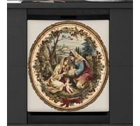 Mexpekil Couverture magnétique pour lave-vaisselle, tableau de naissance divine, autocollant magnétique pour lave-vaisselle, cuisine, décoration artistique