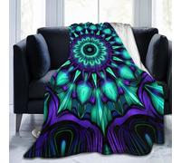 Mexpekil Couverture polaire en flanelle douce et confortable à motif floral pour canapé, lit, camping, voyage, 150 x 125 cm