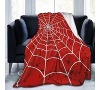 Mexpekil Couverture polaire en flanelle douce et confortable pour canapé, lit, camping, voyage, 200 x 150 cm, rouge éclaboussures