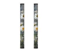 Mexpekil Daisy Wood Art Lot de 2 couvre-poignées de réfrigérateur