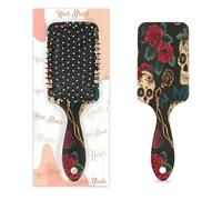 Mexpekil Day of the Dead Brosse à cheveux démêlante Tête de mort Rose Brosse à cheveux humides et secs Peigne à coussin d'air pour IDS, filles, femmes et hommes
