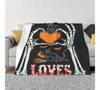 Mexpekil Day of the Dead Couverture en polaire douce et chaude avec motif tête de mort amusante pour lit, canapé, voyage, 76 x 102 cm