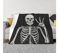 Mexpekil Day Of The Dead Couverture polaire douce et chaude en flanelle décorative pour lit, canapé, voyage, 125 x 150 cm