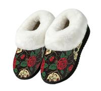 Mexpekil Day Of The Dead Sugar Skull Chaussons d'intérieur ou d'extérieur, multicolore, 43/44 EU
