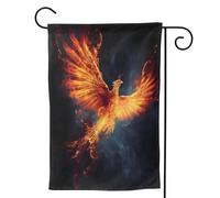 Mexpekil Drapeau de jardin abstrait phénix de feu 30,5 x 45,7 cm double face, drapeau de bienvenue décoratif pour terrasse, cour, pelouse