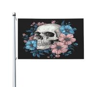 Mexpekil Drapeau double face pour extérieur, motif tête de mort en sucre, bannière avec œillets métalliques, drapeau de maison pour cour, pelouse, patio, décoration d'intérieur