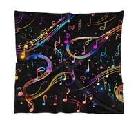 Mexpekil Écharpe carrée en soie abstraite avec note de musique pour femme, bandeau pour cheveux, écharpes en satin, bandanas, foulard, cadeau pour femme