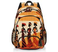 Mexpekil Ethnic Cothes Sac à dos d'école pour femme africaine Grand sac d'école pour filles, garçons, enfants, sac à dos imperméable pour ordinateur portable pour femme et homme, sac à dos léger pour