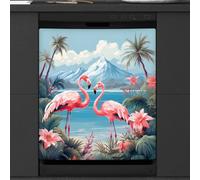 Mexpekil Flamingo Tropical Mountain Couvercle magnétique pour