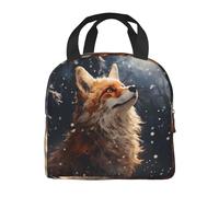 Mexpekil Forest Fox Sac à déjeuner isotherme Motif flocon de neige