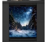 Mexpekil Galaxy Forest Aimant de lave-vaisselle 53,3 x 66 cm autocollant décoratif pour porte d'entrée étanche