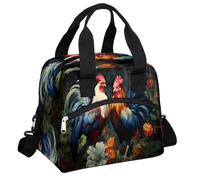 Mexpekil Grand sac à déjeuner pour homme et femme - Boîte à déjeuner isotherme - Étanche - Portable - Sac de pique-nique avec bandoulière réglable - 13,8 l (motif floral de coco)