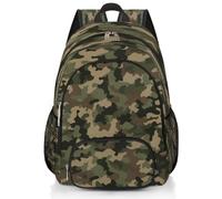 Mexpekil Grand sac à dos d'école militaire camouflage forêt pour filles, garçons, enfants, sac à dos imperméable pour ordinateur portable pour femme et homme, sac à dos léger pour randonnée, voyage