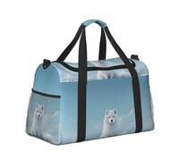 Mexpekil Grand sac de sport à main imperméable et pliable, White Fox, Taille unique