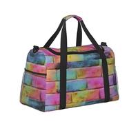 Mexpekil Grand sac de sport à main imperméable pliable pour voyage, sport, danse, Mur avec teinture par nœuds, One Size, Classique