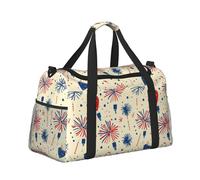 Mexpekil Grand sac de sport à main imperméable pliable pour voyage, sport, gym, danse, 4 juillet américain, Taille unique