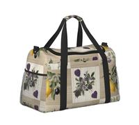 Mexpekil Grand sac de sport à main imperméable pliable pour voyage, sport, gym, danse, Bois de citron lavande, Taille unique