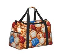 Mexpekil Grand sac de sport à main imperméable pliable pour voyage, sport, gym, danse, Cookies, Taille unique