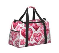 Mexpekil Grand sac de sport à main imperméable pliable pour voyage, sport, gym, danse, Cœurs d'amour en diamant, Taille unique