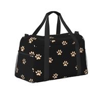 Mexpekil Grand sac de sport à main imperméable pliable pour voyage, sport, gym, danse, Empreinte de chien, Taille unique