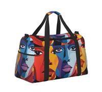 Mexpekil Grand sac de sport à main imperméable pliable pour voyage, sport, gym, danse, Femme africaine abstraite, Taille unique