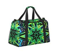 Mexpekil Grand sac de sport à main imperméable pliable pour voyage, sport, gym, danse, Green Star, Taille unique