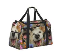 Mexpekil Grand sac de sport à main imperméable pliable pour voyage, sport, gym, danse, Happy Dogs Cats, Taille unique