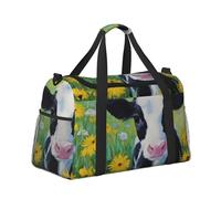 Mexpekil Grand sac de sport à main imperméable pliable pour voyage, sport, gym, danse, Marguerite jaune vache, Taille unique