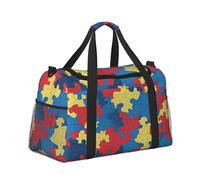 Mexpekil Grand sac de sport à main imperméable pliable pour voyage, sport, gym, danse, Motif puzzle, Taille unique
