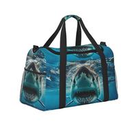 Mexpekil Grand sac de sport à main imperméable pliable pour voyage, sport, gym, danse, Ocean Shark., Taille unique