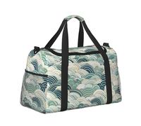 Mexpekil Grand sac de sport à main imperméable pliable pour voyage, sport, gym, danse, Ocean Waves, Taille unique