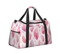 Mexpekil Grand sac de sport à main imperméable pliable pour voyage, sport, gym, danse, Plume rose, Taille unique