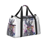 Mexpekil Grand sac de sport à main imperméable pliable pour voyage, sport, gym, danse, Splash Zebra, Taille unique