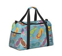 Mexpekil Grand sac de sport à main imperméable pliable pour voyage, sport, gym, danse, Tongs d'été, Taille unique