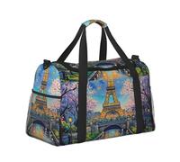 Mexpekil Grand sac de sport à main imperméable pliable pour voyage, sport, gym, danse, Tour de Paris Rivière Arbre, Taille unique