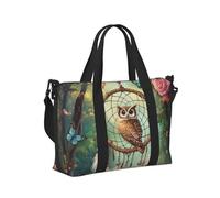 Mexpekil Grand sac de voyage imperméable pour le sport, la gym, le week-end, pour homme et femme, Attrape-rêves Hibou Forêt, Taille unique