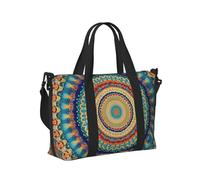 Mexpekil Grand sac de voyage imperméable pour le sport, la gym, le week-end, pour homme et femme, Boho Mandala Floral Art, Taille unique