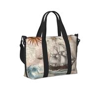 Mexpekil Grand sac de voyage imperméable pour le sport, la gym, le week-end, pour homme et femme, Boussole pour navires nautiques, Taille unique