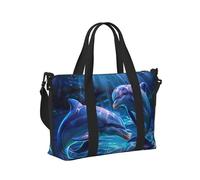Mexpekil Grand sac de voyage imperméable pour le sport, la gym, le week-end, pour homme et femme, Deux dauphins, Taille unique