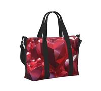 Mexpekil Grand sac de voyage imperméable pour le sport, la gym, le week-end, pour homme et femme, Diamant rouge amour, Taille unique
