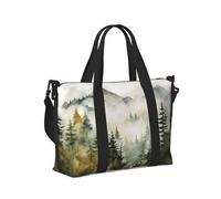 Mexpekil Grand sac de voyage imperméable pour le sport, la gym, le week-end, pour homme et femme, Forest Misty Mountain, Taille unique