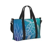 Mexpekil Grand sac de voyage imperméable pour le sport, la gym, le week-end, pour homme et femme, Mauvaises herbes tortues de mer, Taille unique