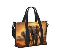 Mexpekil Grand sac de voyage imperméable pour le sport, la gym, le week-end, pour homme et femme, Migration des éléphants, Taille unique