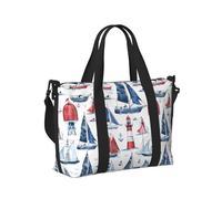 Mexpekil Grand sac de voyage imperméable pour le sport, la gym, le week-end, pour homme et femme, Phares navires, Taille unique