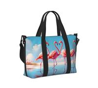 Mexpekil Grand sac de voyage imperméable pour le sport, la gym, le week-end, pour homme et femme, Pink Flamingos Lake, Taille unique